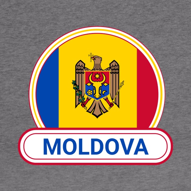 Moldova Country Badge - Moldova Flag by Yesteeyear